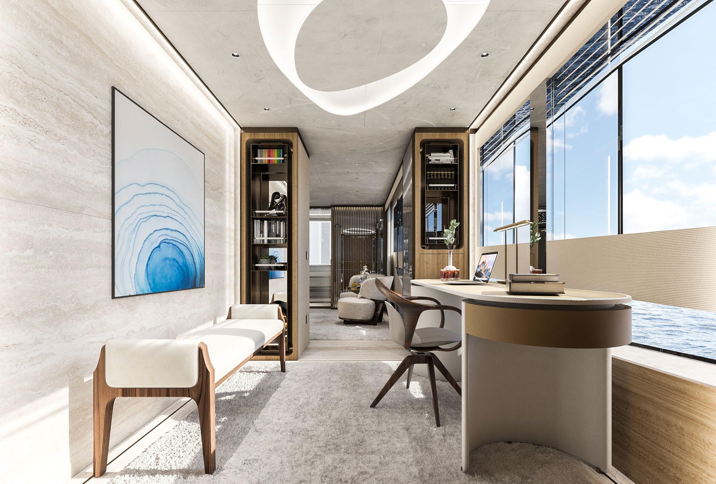 eternal spark yacht charter master suite work area