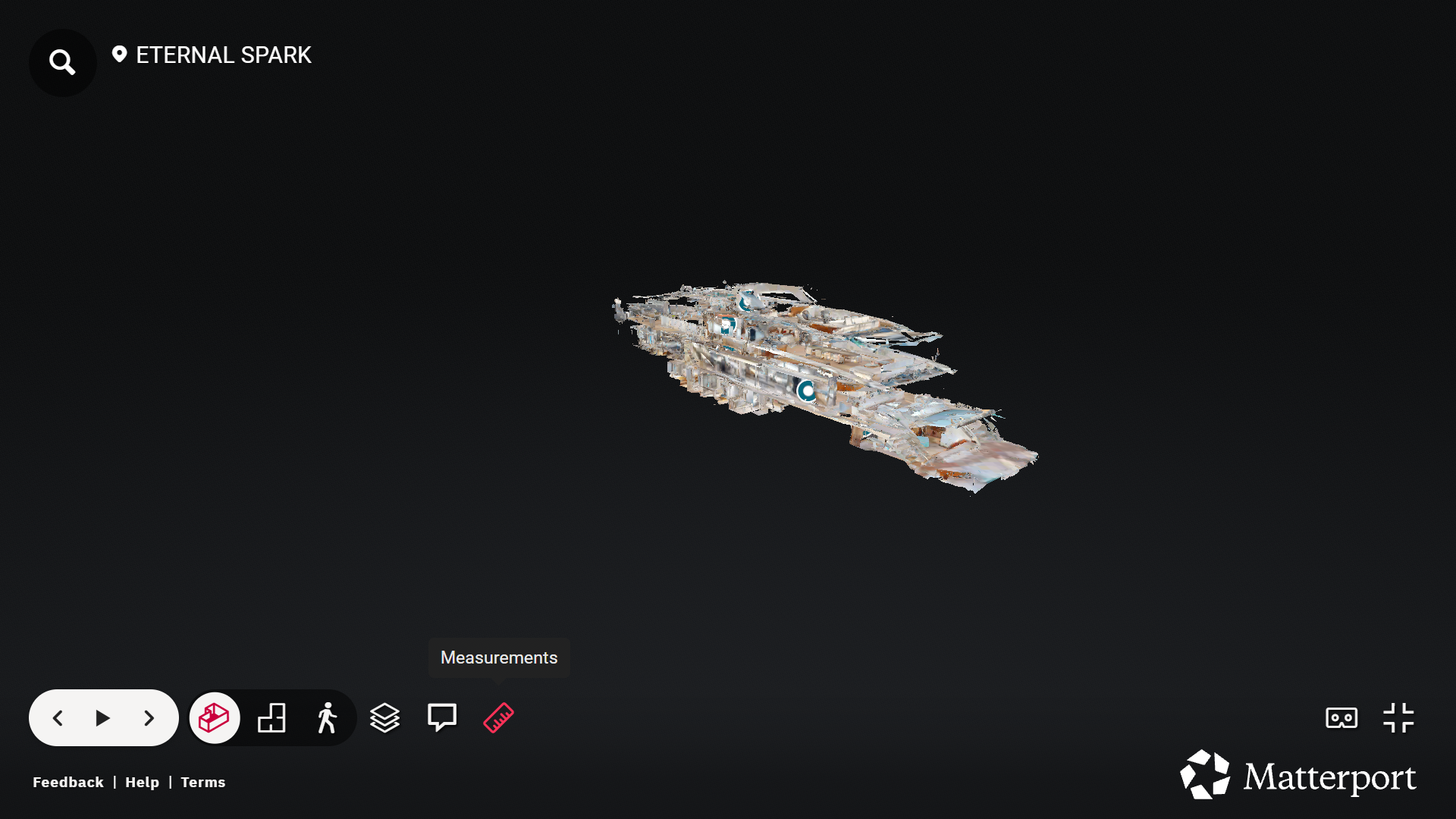 Matterport yacht tour Eternal Spark dollhouse