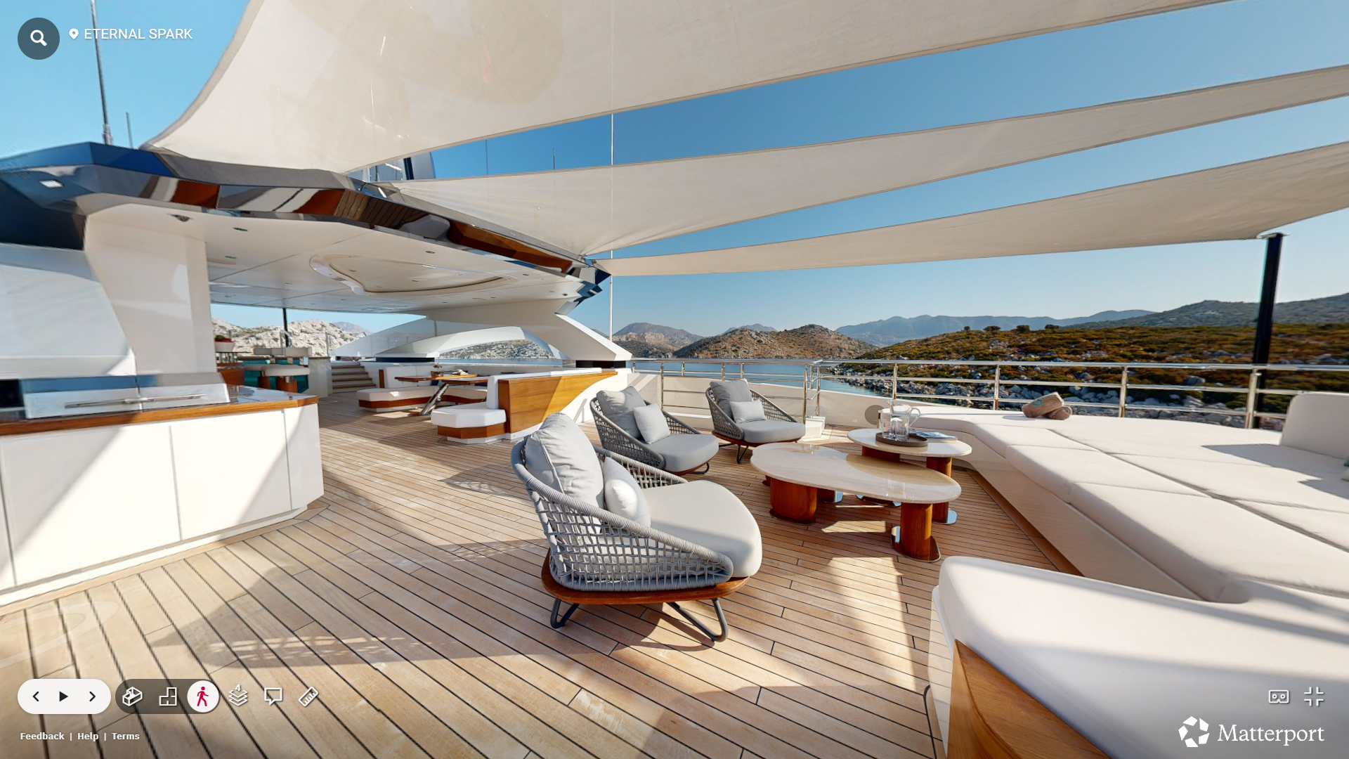 Matterport yacht tour Eternal Spark example