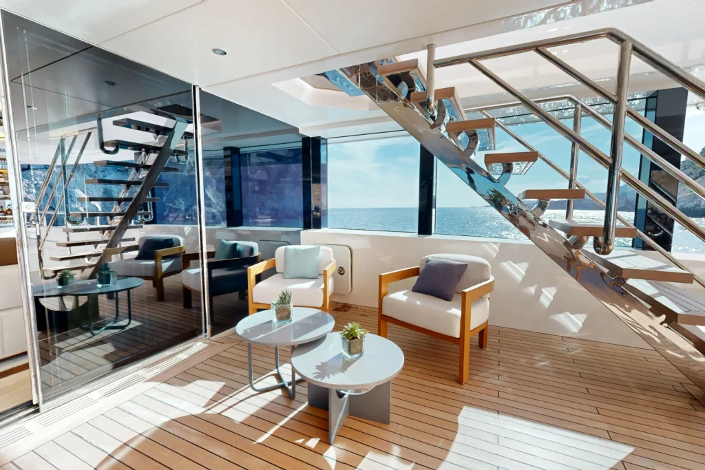 eternal spark yacht bridge deck private lounge