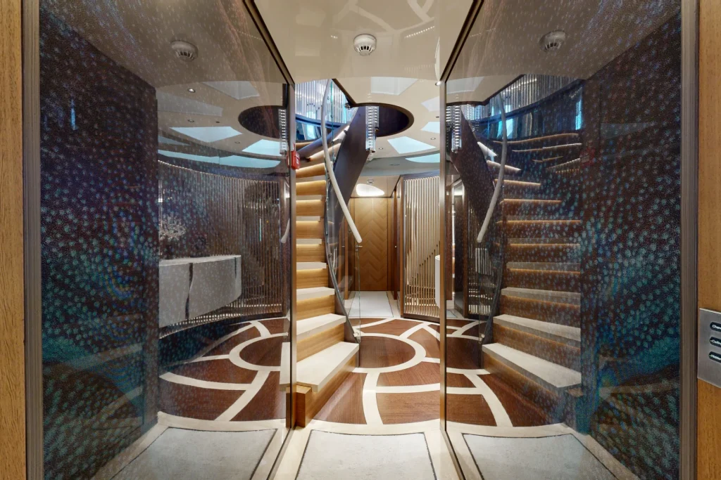 eternal spark yacht lower deck lobby