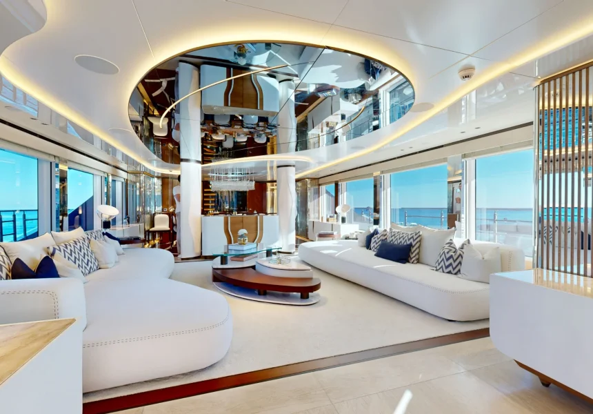 eternal spark yacht main salon entrance