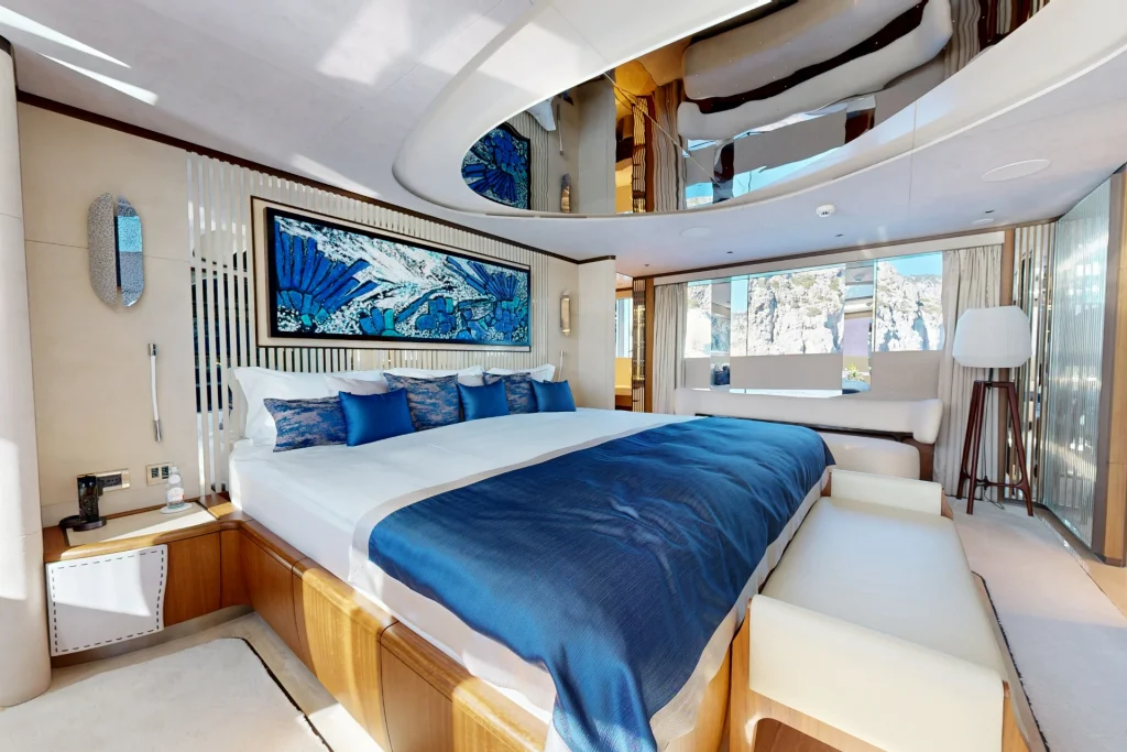 eternal spark yacht master suite starboard view