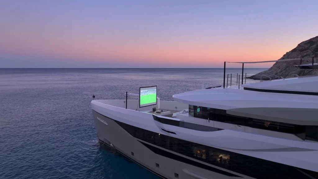 eternal spark yacht outdoor cinema