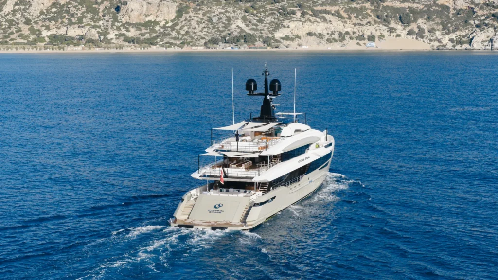 eternal spark yacht rear view